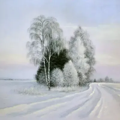 Svetlana cameron paysage d hiver pastel
